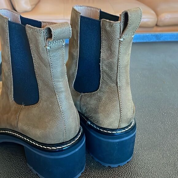 Madewell Carina Chelsea Lug boots burled wood color size 7.5 - Picture 9 of 10